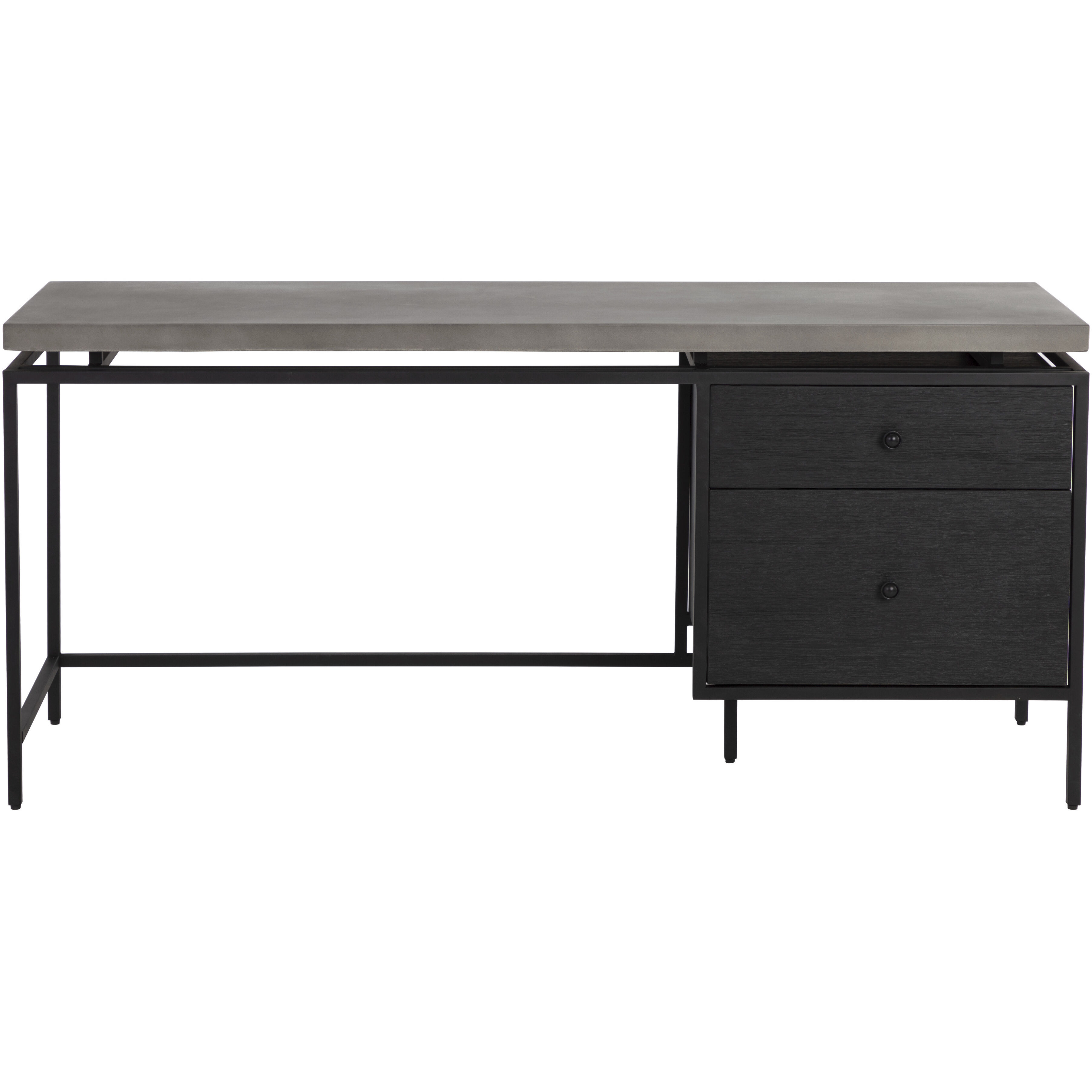 Norwood 63 X 19.5 inch Grey / Black Desk